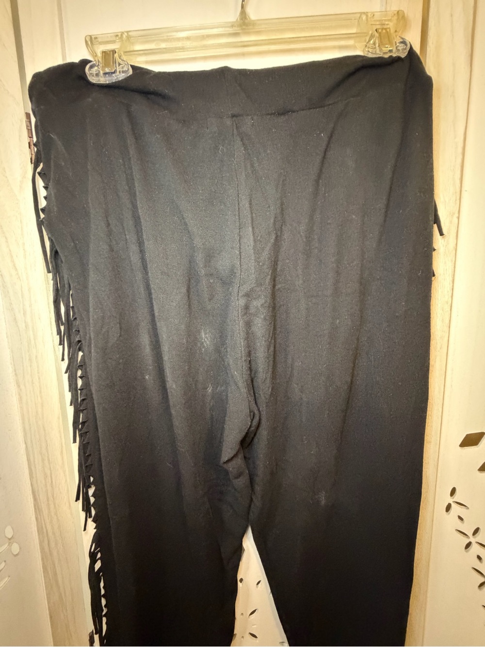 Amuse Society Black Fringe Stretch Jogger Pants - Picture 9 of 11